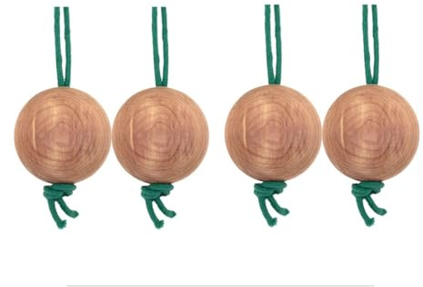 Naturliga Cederträbollar For Garderobsförvaring - Handgjorda Malavvisande Påsar, Fukt- Och Mögelskydd, Återanvändbara Doftande Garderobsfräschare (4 Stycken)(#1)