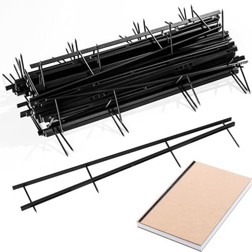 Marspark 50 Packs Binding Spines Reclosable 11'' Long 1.7 Depth 4 Pin Spines Binder Combs 150 Sheet Capacity Binding Strips, Black
