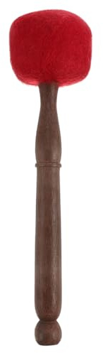 CVUTOVO Heavy-duty to Create a Calming and Restorative Atmosphere Gong Mallet Wooden Sound Bowl Accessory with Wool Felt Head, Handy Nepalese Singing Bowl Supply Stick