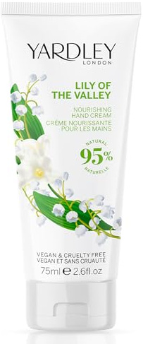 Yardley London Lily of the Valley Hand Cream, Nourishing Hand Lotion with Delicate Floral Scent, Enriched with Shea Butter & Natural Oils for Soft, Smooth & Hydrated Skin, 75ml