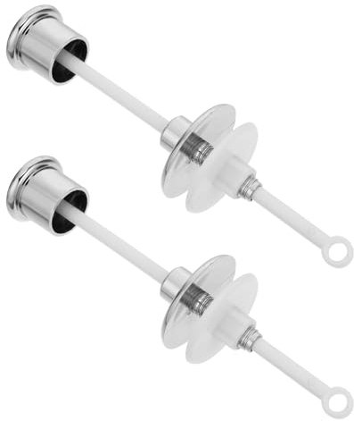 CLISPEED Kit 2 Pezzi Pulsante di Scarico Wc in Plastica per Cassetta Tradizionale, Accessori per Sciacquone a Spinta Maniglia Vintage, Controllo Preciso per Bagno Domestico
