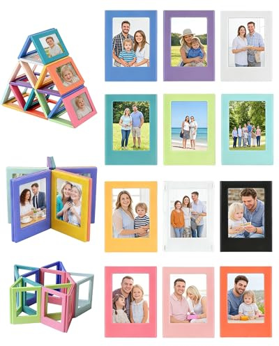 Ceeyoll Cornice Magnetica Set Da 12 Pezzi Design Con Angoli Arrotondati Magneti Potenti Facile Da Montare Montaggio Fai Da Te Mini Cornici Per Foto Per Frigoriferi E Tavoli