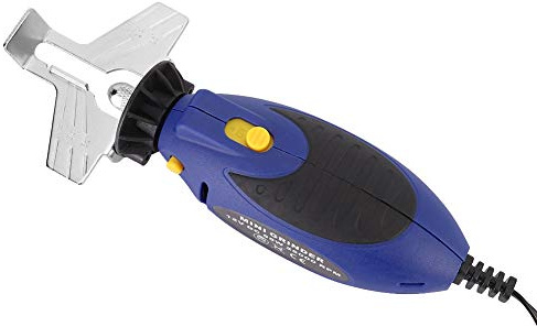 OEBUAFI 12V Elektrisk Motorsågsslipare, Handslipning Motorsågsfilslip med 3 Slipstenar för 4 Mm 4,8 Mm 5,5 Kedjor