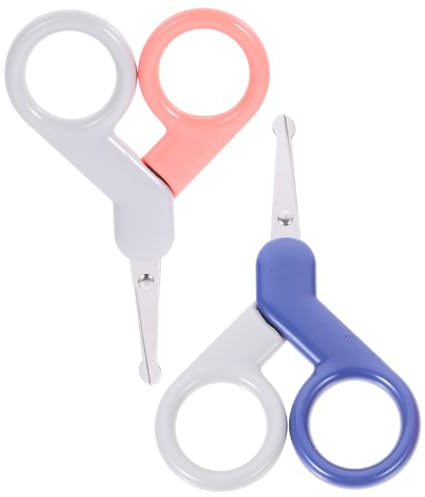 EXQUIMEUBLE 2 Stück Babynagelknipser aus Edelstahl mit Sicherem Schneidkopf und Ergonomischem Griff für Fingernägel und Zehennägel von Neugeborenen und Babys