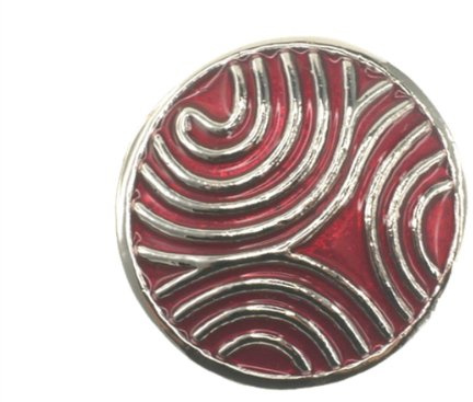 Creative-Beads Click-it Button, Charm, Druckknopf, Welle 18mm, f. Armbänder, Gürtel etc., rot