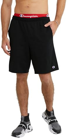 Champion Men's Jersey Short with Pockets Shorts, Black, XXL