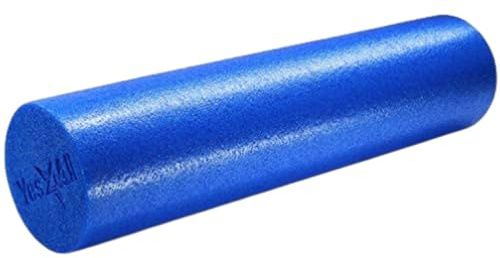 Yes4All Rouleau de massage rond en mousse PE mi-ferme 30, 45, 60 et 90 cm pour le Pilates, le yoga, les étirements, l'équilibre et les exercices de gainage