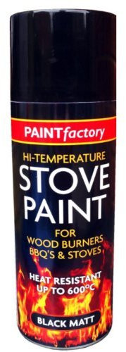 High Temperature Black Matt Stove Spray Paint Food Burners BBQ'S & Stoves 400ml (1)
