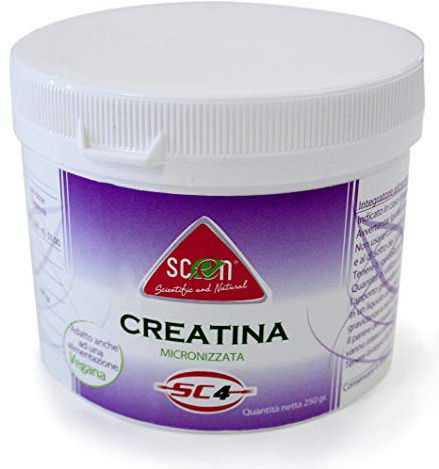 Scen Creatina sc4-250 gr. polvere micronizzata, adatto anche per vegani