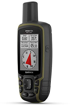 Garmin GPSMAP 65s, Button-Operated Handheld with Altimeter and Compass, Expanded Satellite Support and Multi-Band Technology, 2.6 Color Display