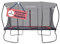 HUDORA Trampolin 4square - 244x366/215x305cm großes, rechteckiges Outdoor Trampolin - Rechteckiges Sporttrampolin für bis zu 120kg - Familien-Trampolin mit hoher Sprungkraft - Qualitäts-Trampolin