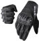 WTACTFUL Motorrad Handschuhe Herr, Leder motorradhandschuhe Sommer Herren mit Protektoren und Touchscreen Atmungsaktive für Motorrad, Moped, Motorcycle, Mountainbike Schwarz M YM-03