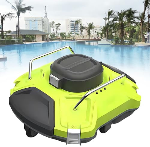 XoTiq Cordless Robotic Pool Cleaners, 180 Mins Runtime, Automatic Pool Cleaners,100 M² Pool Cleaner Robot with Automatic Parking Function, Rechargeable Robotic Pool Cleaners for In Ground Flat Pools