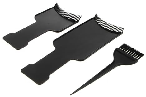 PACKOVE 3pcs Hair Dye Tool Highlighting Board Hair Tint Brush and Coloring Comb for Professional Use at Home Salon