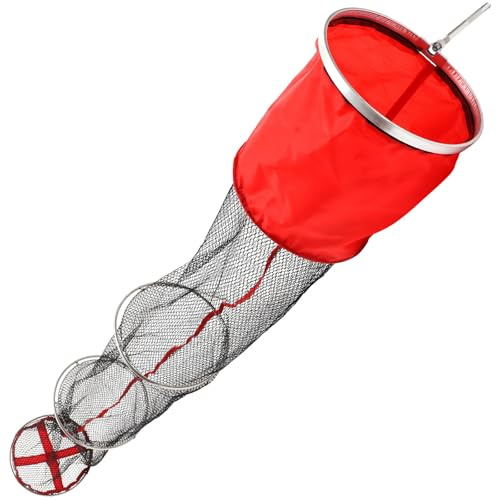 FUNOMOCYA Filet de Nylon Résistant avec Cadre Aluminium Capacité Spacieuse Filet de Protection pour Capturer et Maintenir Poissons Accessoire Pratique pour Plein Air