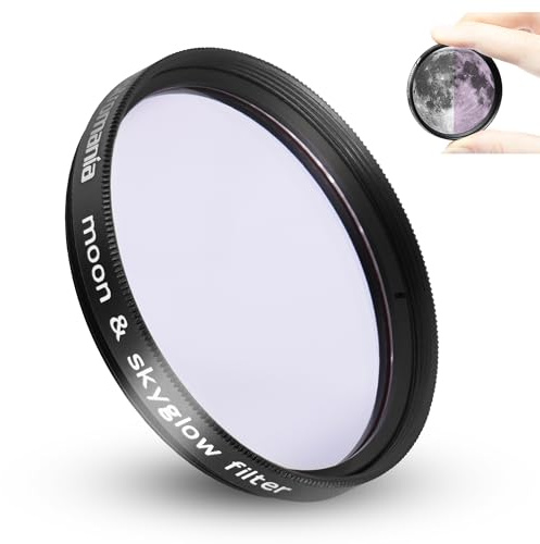 Astromania Telescope Moon Filter 2 Inch, Moon Skyglow Filter Reduces Moon Glare and Enhances Lunar Crater Details, Eyepiece Accessory for Astronomy Beginner, Works with Telescope Accepts 2 Eyepieces