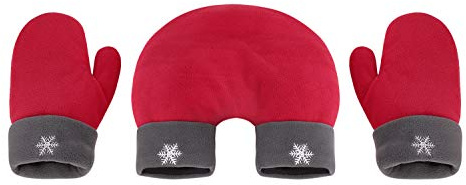Moonlove Lovers' Hand-in-hand Gloves Double Layer Thick Christmas Gloves for Couples Women Men Winter Mittens Valentine's Gift for Girlfriend Boyfriend, Red