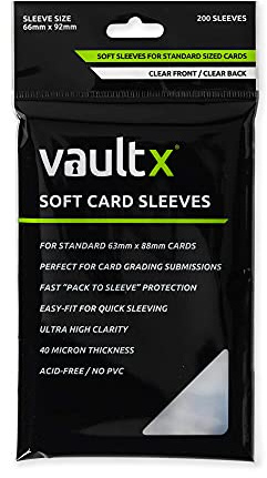 Vault X Trading Card Penny Sleeves, Soft, High Clarity, Collectible Card Games, TCG (200 Pack)