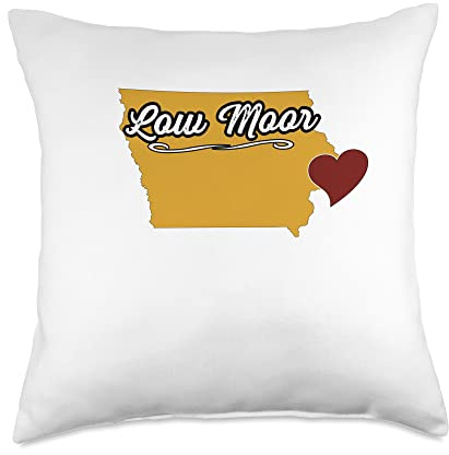 LOW MOOR IOWA | IA USA - Cute Souvenir Merch - US City State Throw Pillow