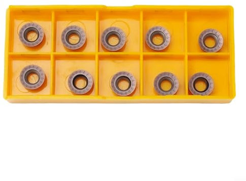 10PCS RPMT10T3MO Carbide Inserts, CNC Milling Cutters Lathe Steel Milling Turning Tool Set for Semi-Finishing Finishing