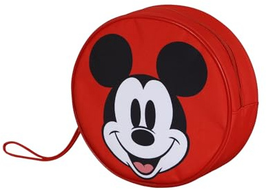 Disney Micky Maus Face-Jumbo Kosmetiktasche, Schwarz, 21 x 23 cm
