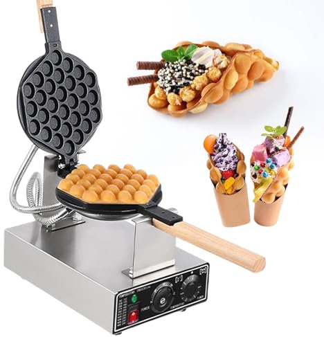 pealiritansemen 1400 W Electric Waffle Maker,Kitchen Nonstick Egg Bubble Baking Mold Plate Waffle Maker Pan Tool, Waffle Maker Pan Tool, For Home Commercial Use,SingleHead
