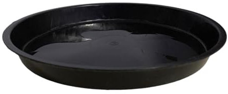 Platillos para macetas, bandejas de goteo de flores para interiores/exteriores, hogar y jardín, enchufe de manguera de jardín (negro, D)