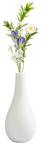 Vasi da fiori in ceramica bianca piccoli vasi floreali decorativi a collo stretto centrotavola per la decorazione della casa decorazioni per feste di nozze