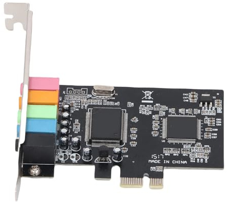 EBTOOLS 5.1 PCIe Sound Card for PC, 3D Stereo Surround Sound Audio Card with Low Profile Bracket and Noise Balance Elimination, 32/64 Bit Stereo, for Vista 32 64 Bit Desktop