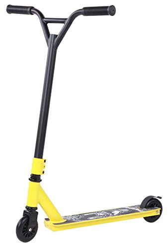 RiToEasysports Patinete Profesional Amarillo, Patinete Acrobático Ligero de Aleación de Aluminio con Rodamientos ABEC 7 y Ruedas de PU, para Adultos Que Se Desplazan Al Trabajo, Escuela y