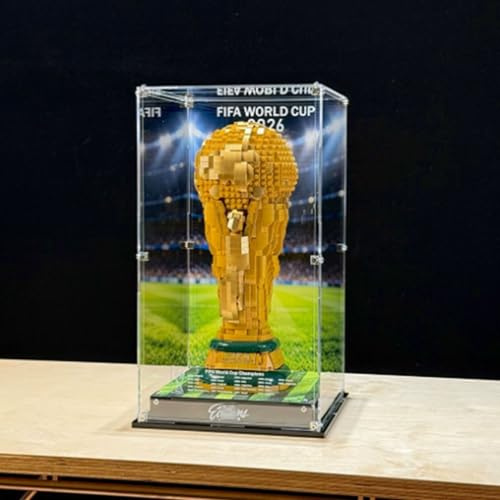 Vitrina acrílica para Le-go 43020 modelo de trofeo de la Copa Mundial de la FIFA, caja expositora a prueba de polvo (solo caja de exhibición)