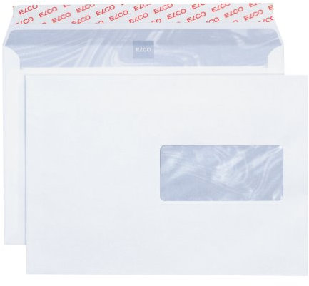 Elco 62896 Briefumschläge mit Fenster, Format C5, Weiß, 500 Stück