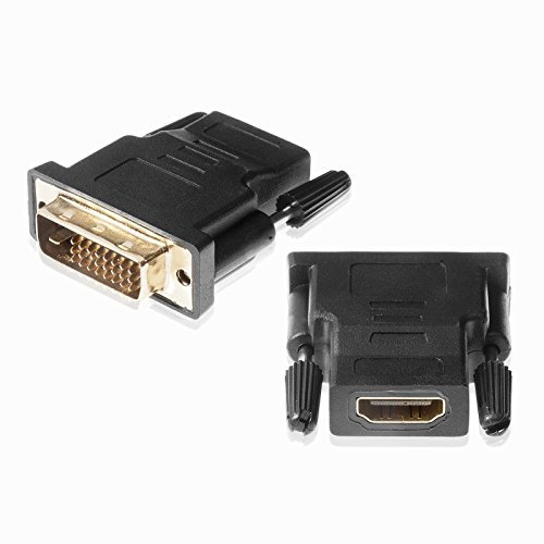 POPPSTAR Adattatore HDMI su DVI, 1080p Full HD, contatti dorati, confezione da 2