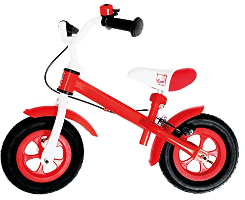Bino Bicicleta prebici, Unisex-Baby, Rojo, 10