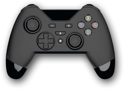 Gioteck - WX4 - Manette Switch sans fil Bluetooth, Autonomie 12 Heures, LED Niveau de Batterie, Support Vibrations et Mouvement, Manette pour Nintendo Switch et PC Noir (Windows 8.1)