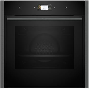 NEFF N90 B64CS71G0B Slide and Hide Single Oven with Pyrolytic Self Cleaning, CircoTherm, 4.1 Full Touch Display, Soft Open and Close, Integrated, 60 x 60cm