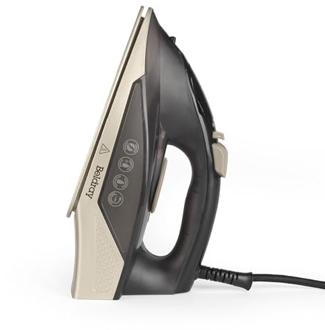 Beldray BEL01848VDE 2000W Ferro da stiro a vapore – Piastra in ceramica, serbatoio dell'acqua da 230 ml, funzione spray, getto di vapore da 100 g/min, controllo della temperatura variabile, antigoccia