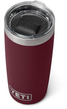 YETI Rambler 10 oz Tumbler, Stainless Steel, Vacuum Insulated with MagSlider Lid, Wild Vine Red