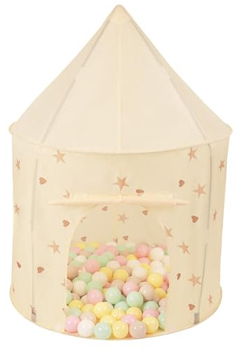 Selonis Casa De Juegos para Niños 100X130cm/100 Bolas Tienda Plegable En Forma De Pabellón Mágico Y Seguro para Interiores Y Exteriores