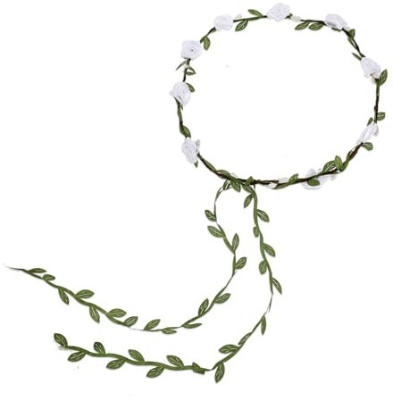 Aeaocvo Blumenkranz Haare Blumenkrone, Flower Crown, Blumen Haarband für Damen, Künstliche Blumen Haarreif, Blumenkranz Kopfschmuck für Hochzeit, Braut, Photo Requisiten, Festival