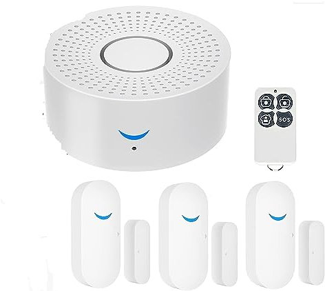 Sistema di sicurezza domestica, Di allarme Wi-Fi Smart Home 433 MHz Protezione antifurto Sirena di allarme Controllo app Kit di allarme domestico wireless(Set 2)