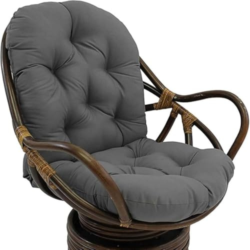 Coussin de Chaise a Bascule Pivotante, Intérieur Rocker Coussin Pivotant Pad de Remplacement pour Le Fauteuil Inclinable Extérieur/intérieur Rotin Pliant Chaise de Jardin(#E)