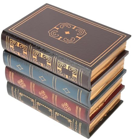 Kukyller False Book Box Wooden Antique Book Decorations Box Decorazione Vintage per la Decorazione degli scaffali per uffici Domestici (Dimensioni Piccole di Tipo B.)
