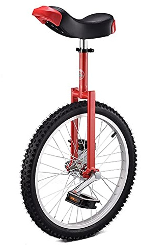 SFQEVHRZ Monociclo, Monociclo for Adultos con Ruedas de 20 Pulgadas - Asiento Ajustable Capacidad 150 kg Calidad Rendimiento circense(Rosso)