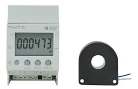 Compteur d'energie monophasé 230V Delta Dore Tywatt 30-90A - Double tarif (heures creuses/pleines)
