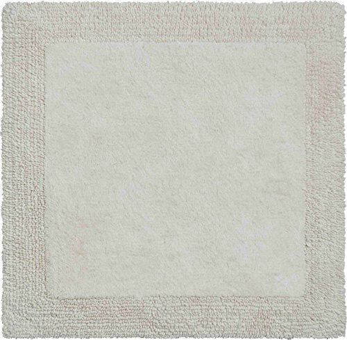 Grund organisch & beidseitig verwendbar Badteppich 100% Bio-Baumwolle, ultra soft, ÖKO-TEX-zertifiziert, 5 Jahre Garantie, LUXOR, WC-Vorlage o.A. 60x60 cm, natur