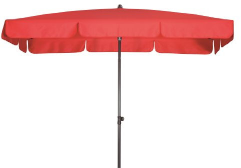 Doppler Absolut wasserdichter Gartenschirm Waterproof 225x120 UV-Schutz 80, Farbe rot