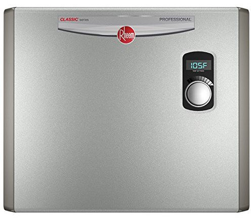 Rheem RTEX-36 36kW Electric Tankless Water Heater 240V Ext Adj Temp Ctrl Bot 3/4 in. Npt Con
