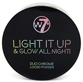 W7 Light It Up & Glow All Night Duo Chrome Loose Highlighting Powder Highlight-On Air