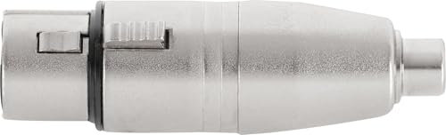 Pronomic AD-CFXF Adattatore - Cinch/RCA femmina a XLR femmina - Pronto all’uso e cablato - Costruzione robusta - Scocca in metallo pressofuso